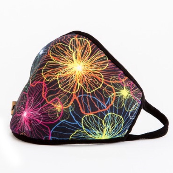 MADE IN USA, Neon Floral Face Mask - Picture 2 of 5